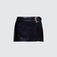 Fern Black Vegan Leather Mini Skirt product front