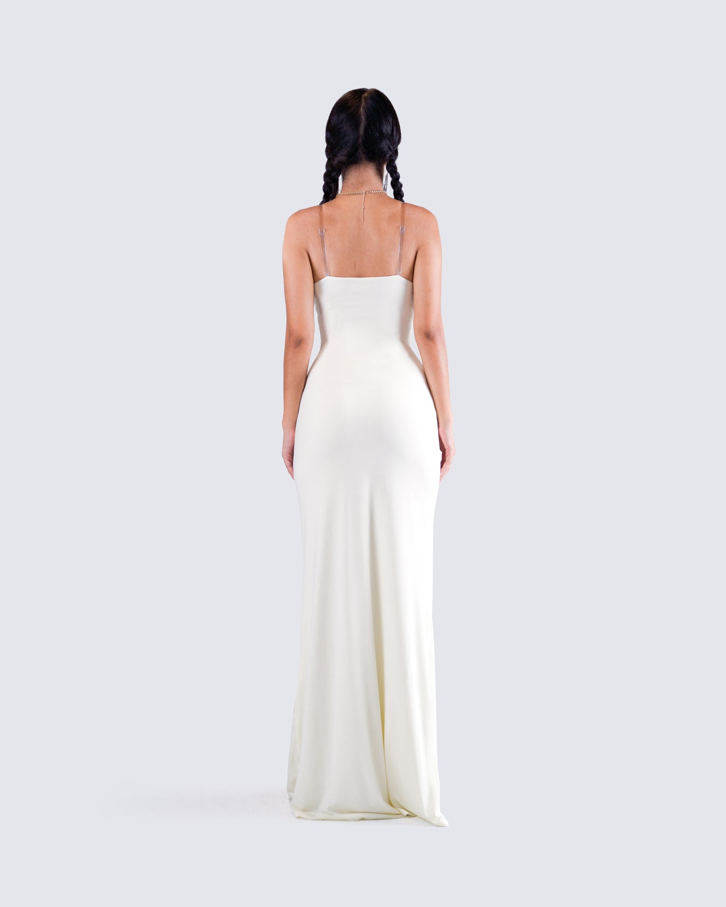 Sana Ivory Cowl Maxi Dress