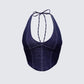 Harley Blue Denim Halter Top product front