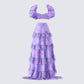 Ida Purple Floral Maxi Set