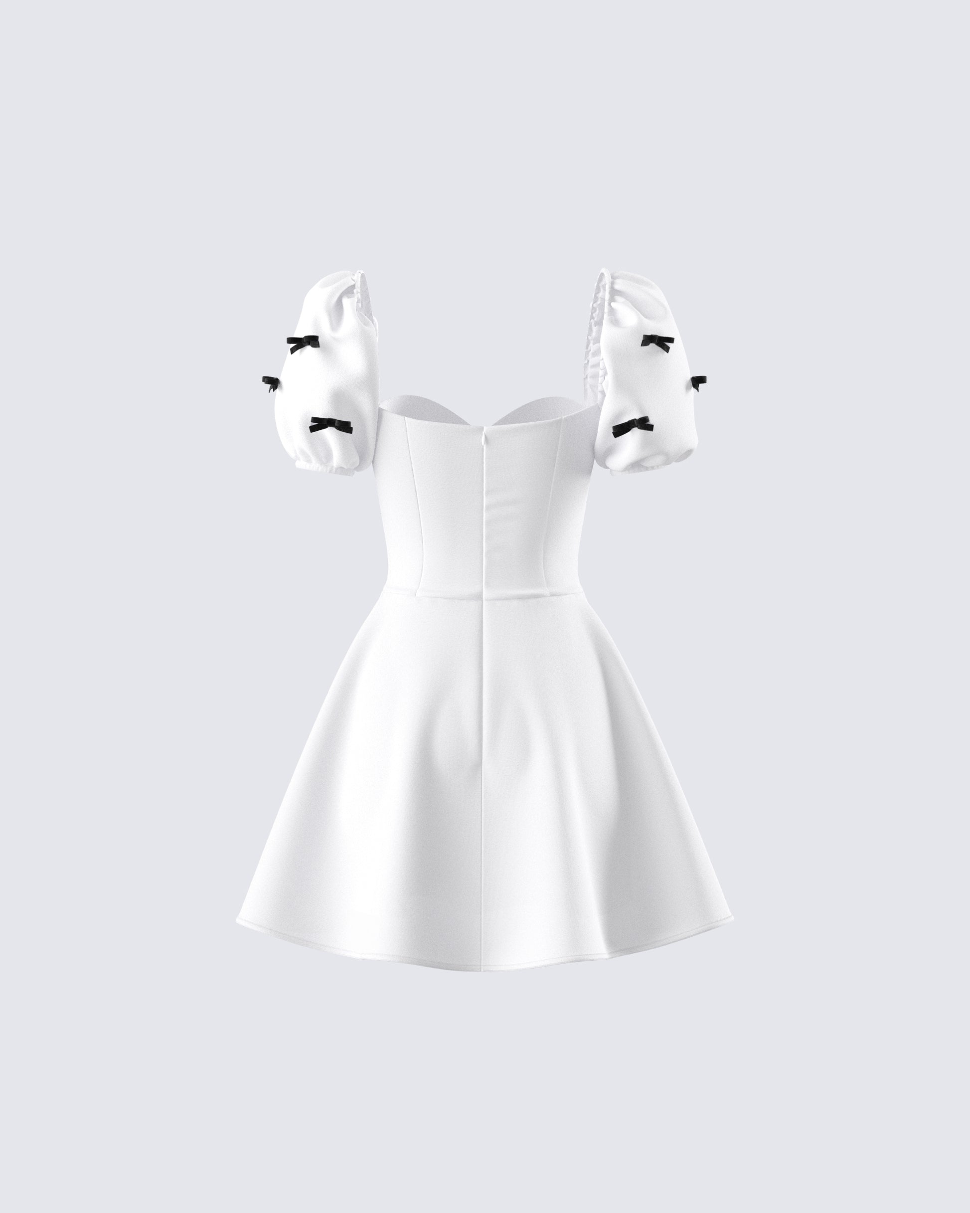 white mini dress skater White Skater Mini Dress