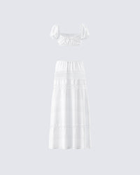 Rue White Floral Set