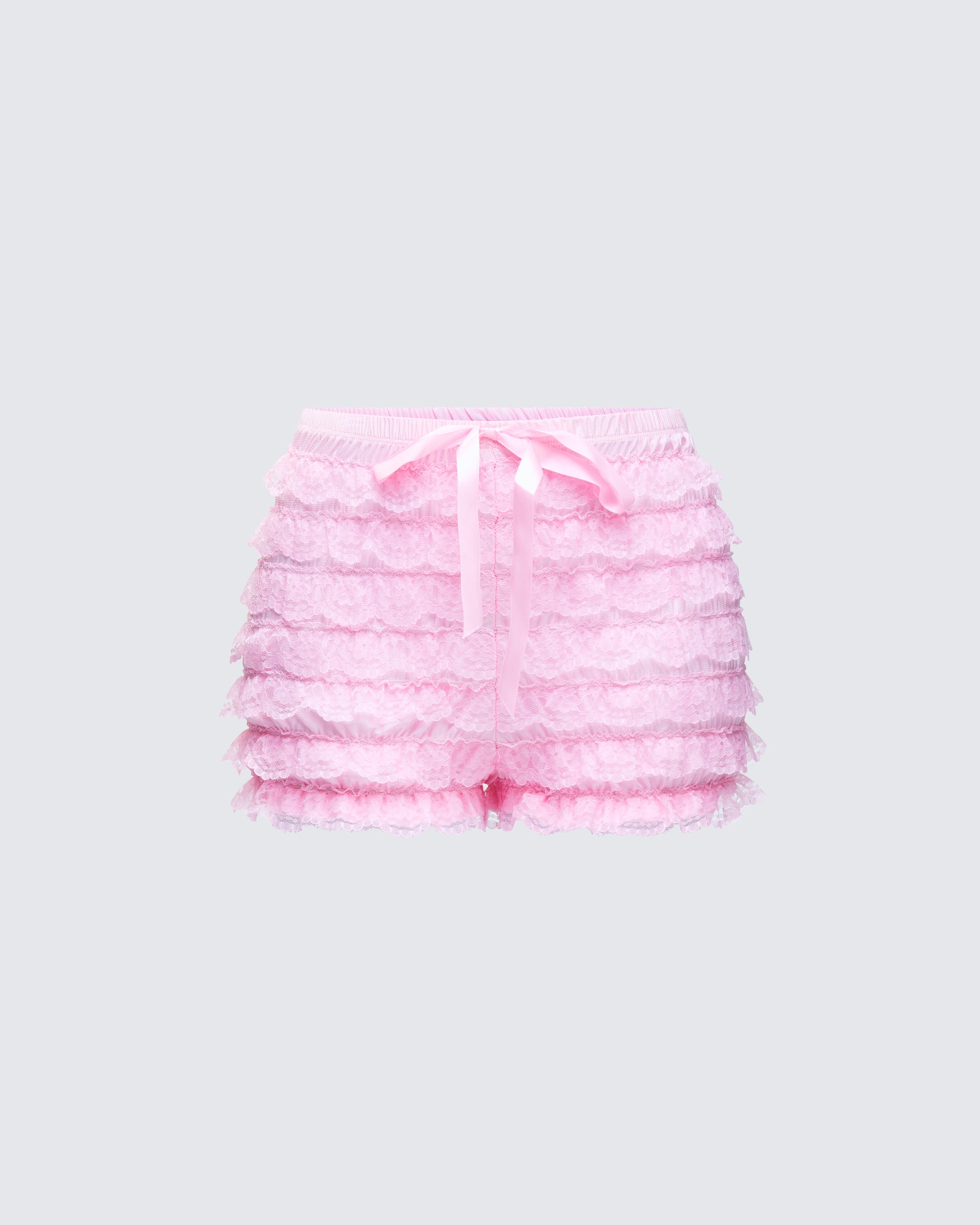 Aria Pink Ruffle Mini Short product front