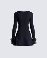 Kesia Black Mini Dress
