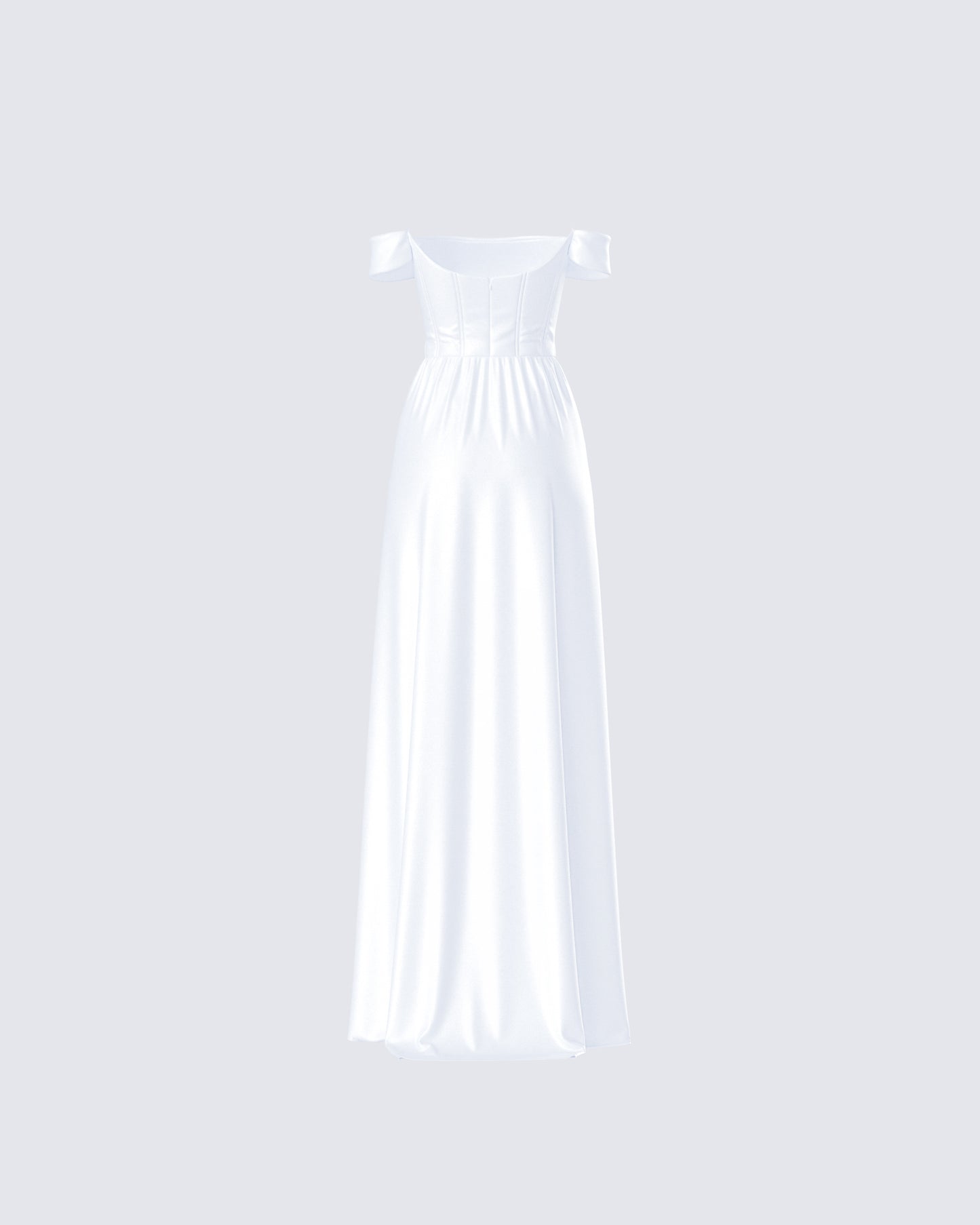 Aika White Off Shoulder High Low Dress