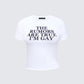 Eleni White Slogan Classic Tee product front