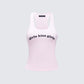 Joel Pink Ribbed Slogan Tank product front