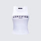 Phoenix White Ribbed Graphic Tank product front