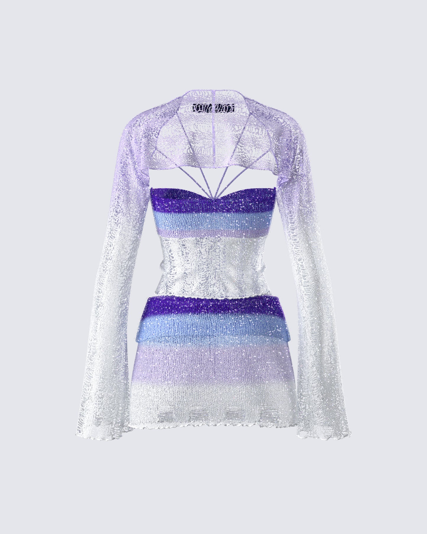 Vanessa Purple Sequin Knit Set