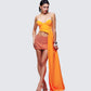 Bellamy Orange Asymmetric Top - back view