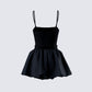 Hadley Black Bubble Mini Dress