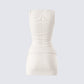 Matiyah Ivory Belted Micro Mini Dress