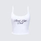 Atara White Slogan Cami Top product front