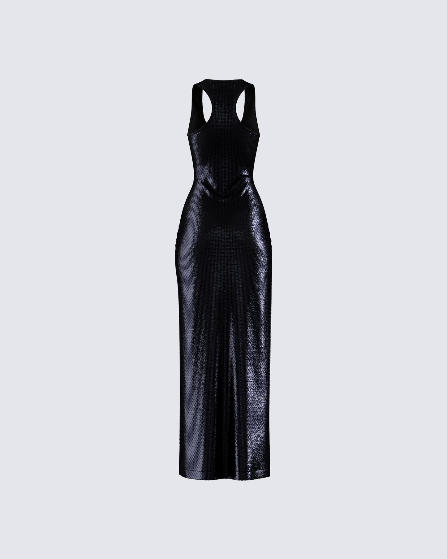 Black Sequin Maxi Dress - Racerback Tank Style FINESSE Black Sequin Maxi Dress - Racerback Tank Style FINESSE