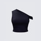 Eirene Black Asymmetrical Top
