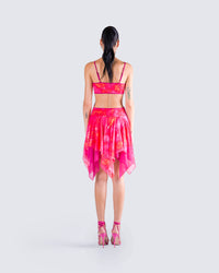 Alejandra Pink Handkerchief Dress