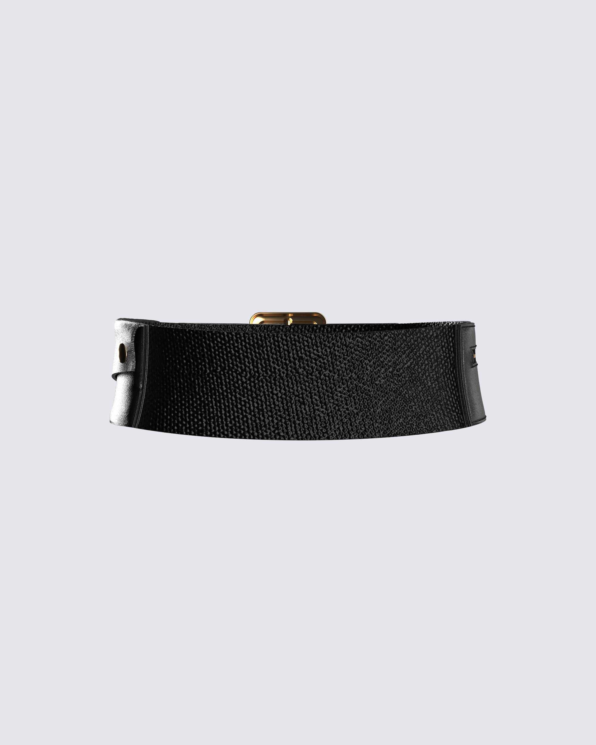 Wide black clearance belt