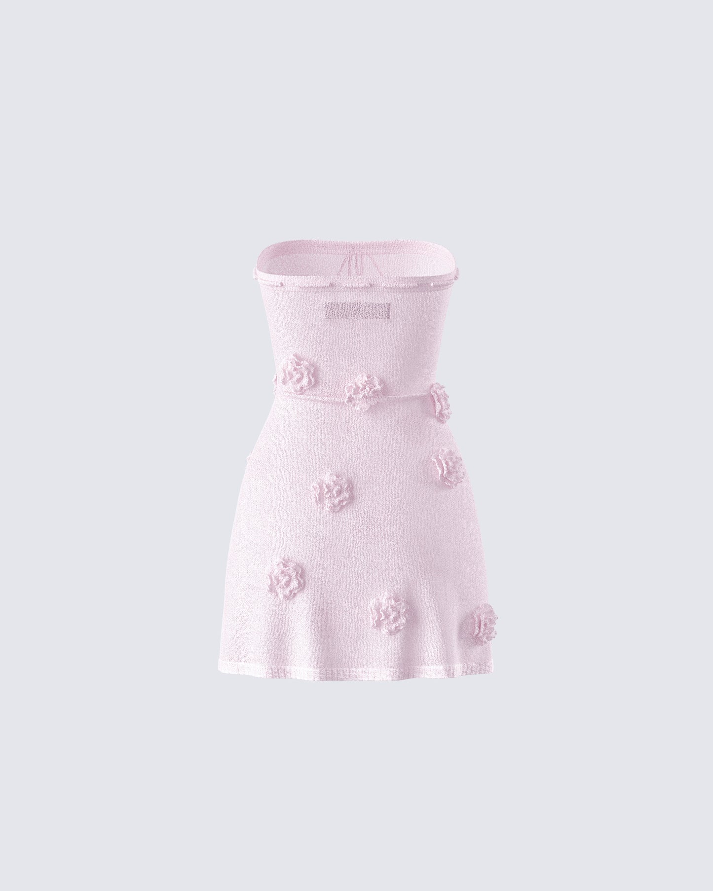 Leilani Pink Crochet Flower Mini Dress