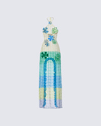 Mael Multi Crochet Floral Applique Dress