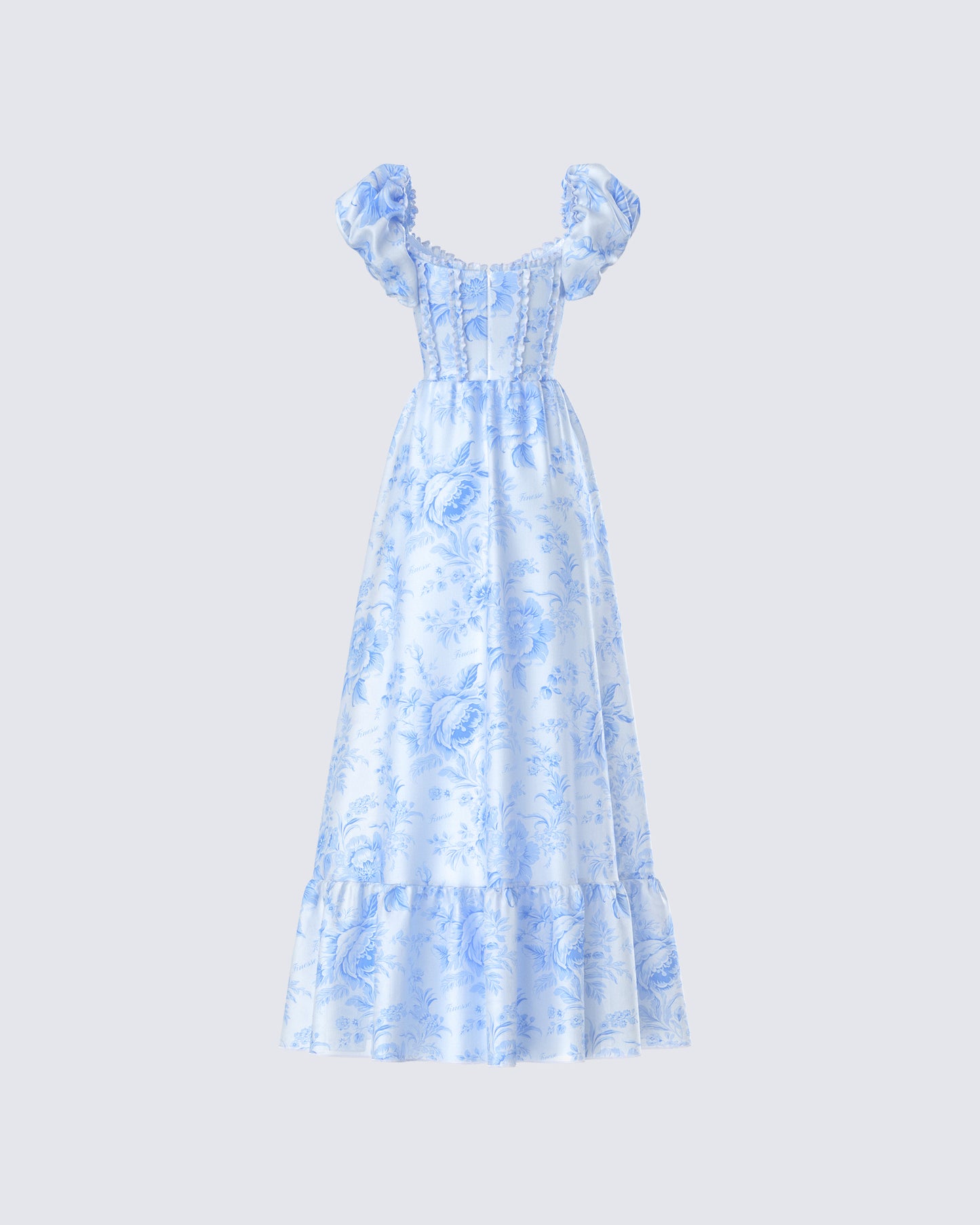 Tressa Blue Flower Print Maxi Dress