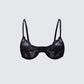Clove Black Lace Bra Top product front