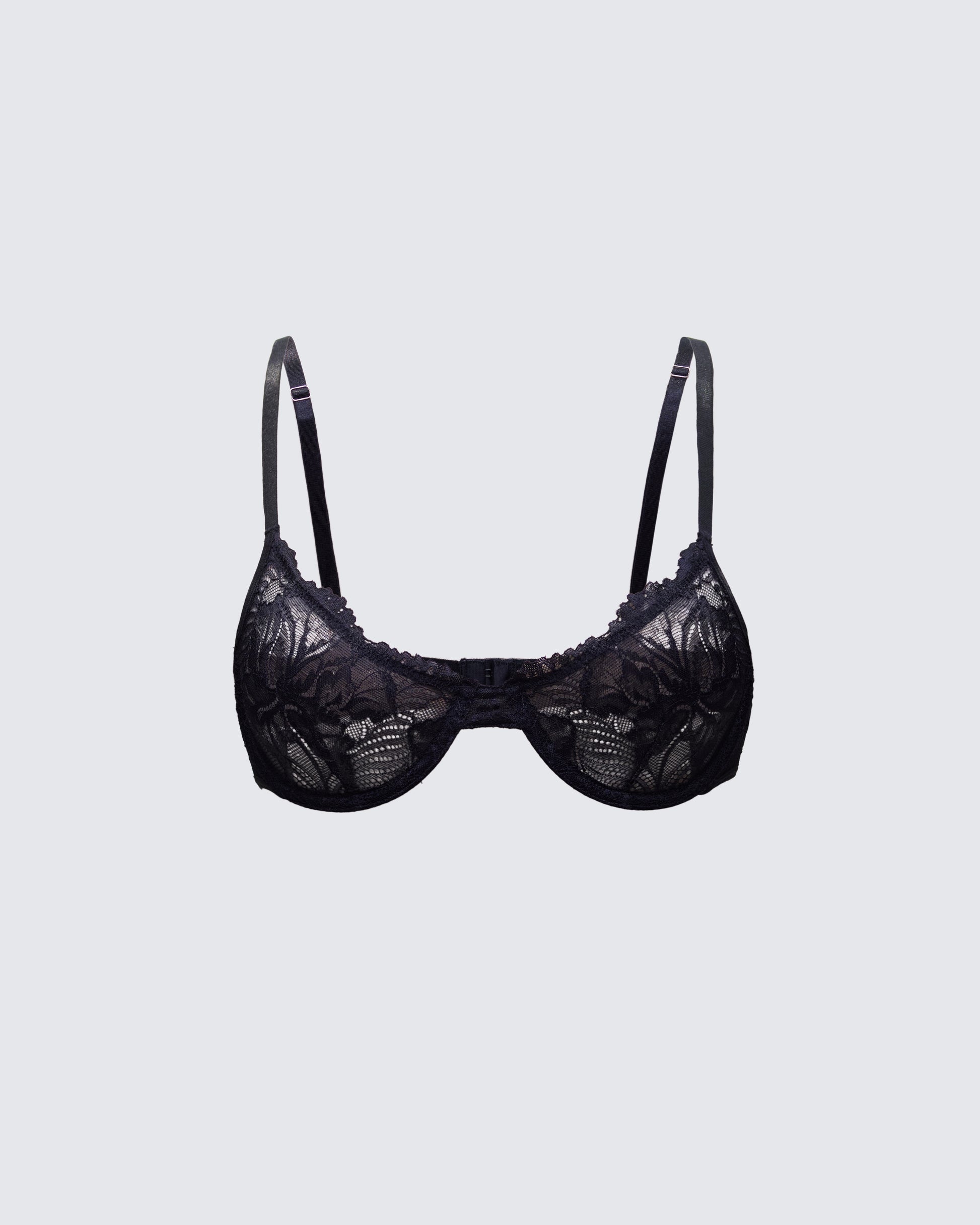 Clove Black Lace Bra Top product front