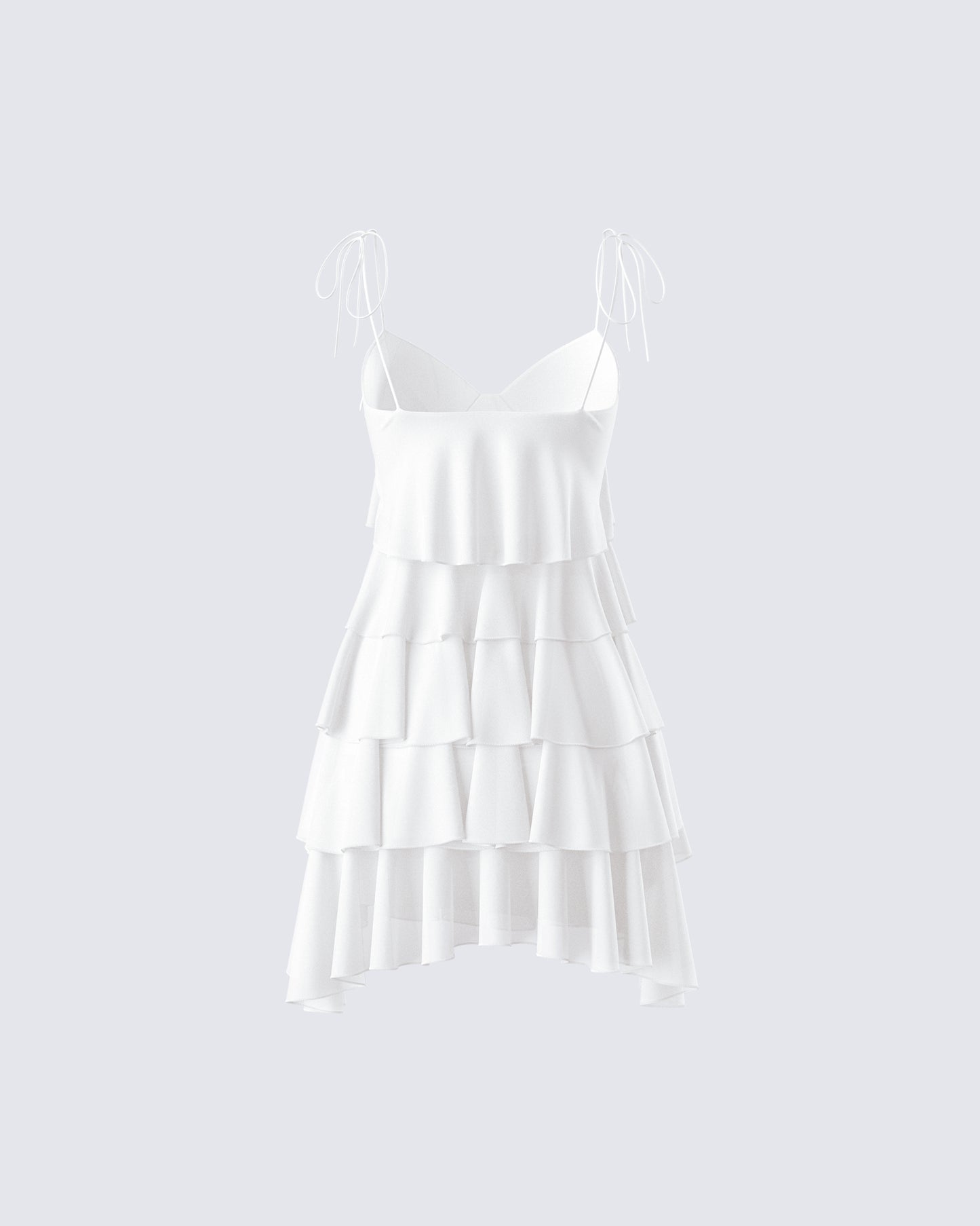 Sorel Ivory Tiered Ruffle Dress