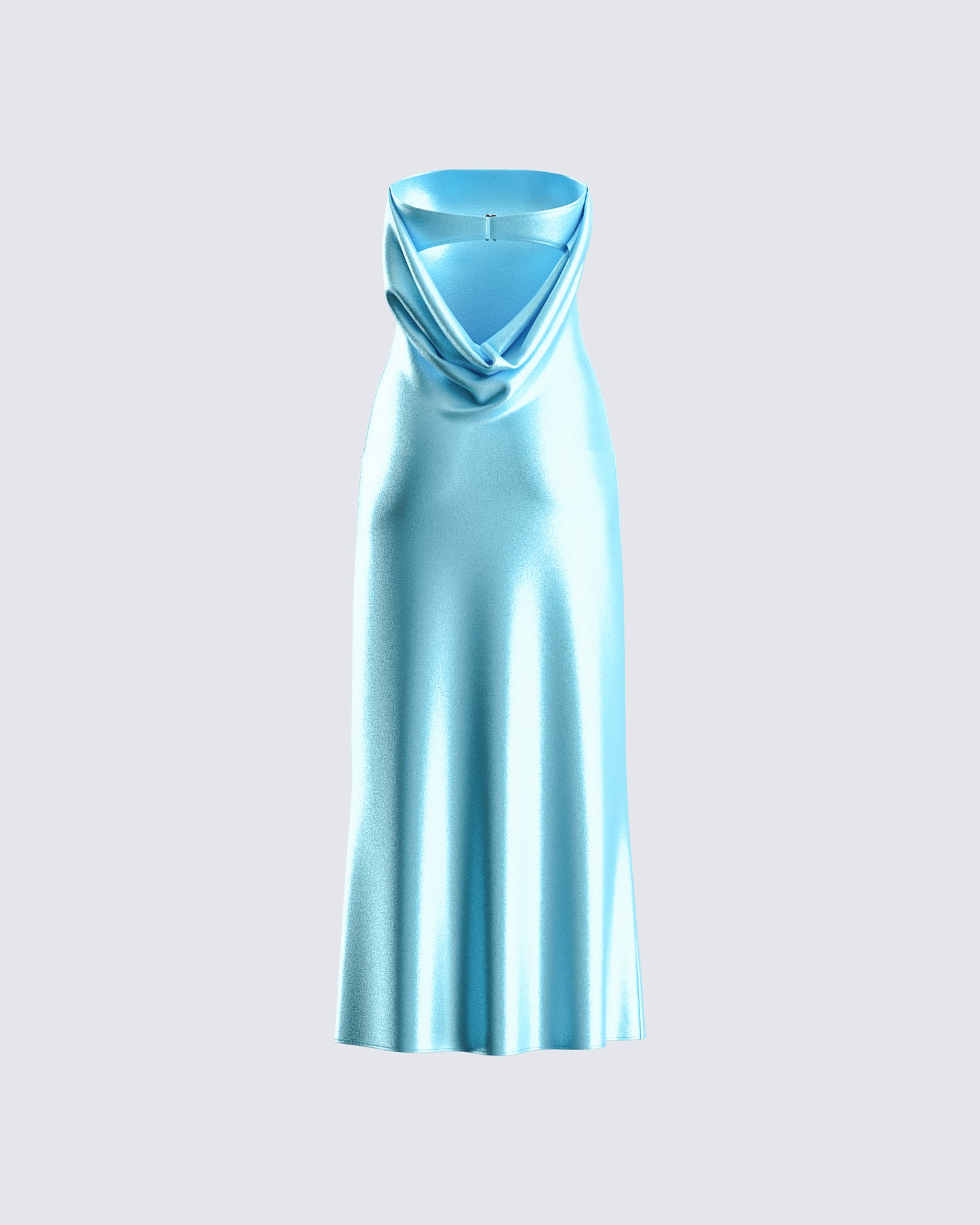 Jayden Aqua Strapless Dress