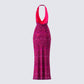 Sabine Purple Sequin Maxi Dress