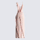 Leonie Peach Floral Maxi Dress