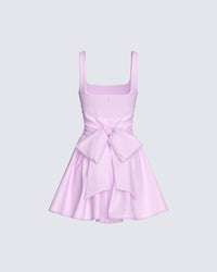 Emi Pink Bow Mini Dress