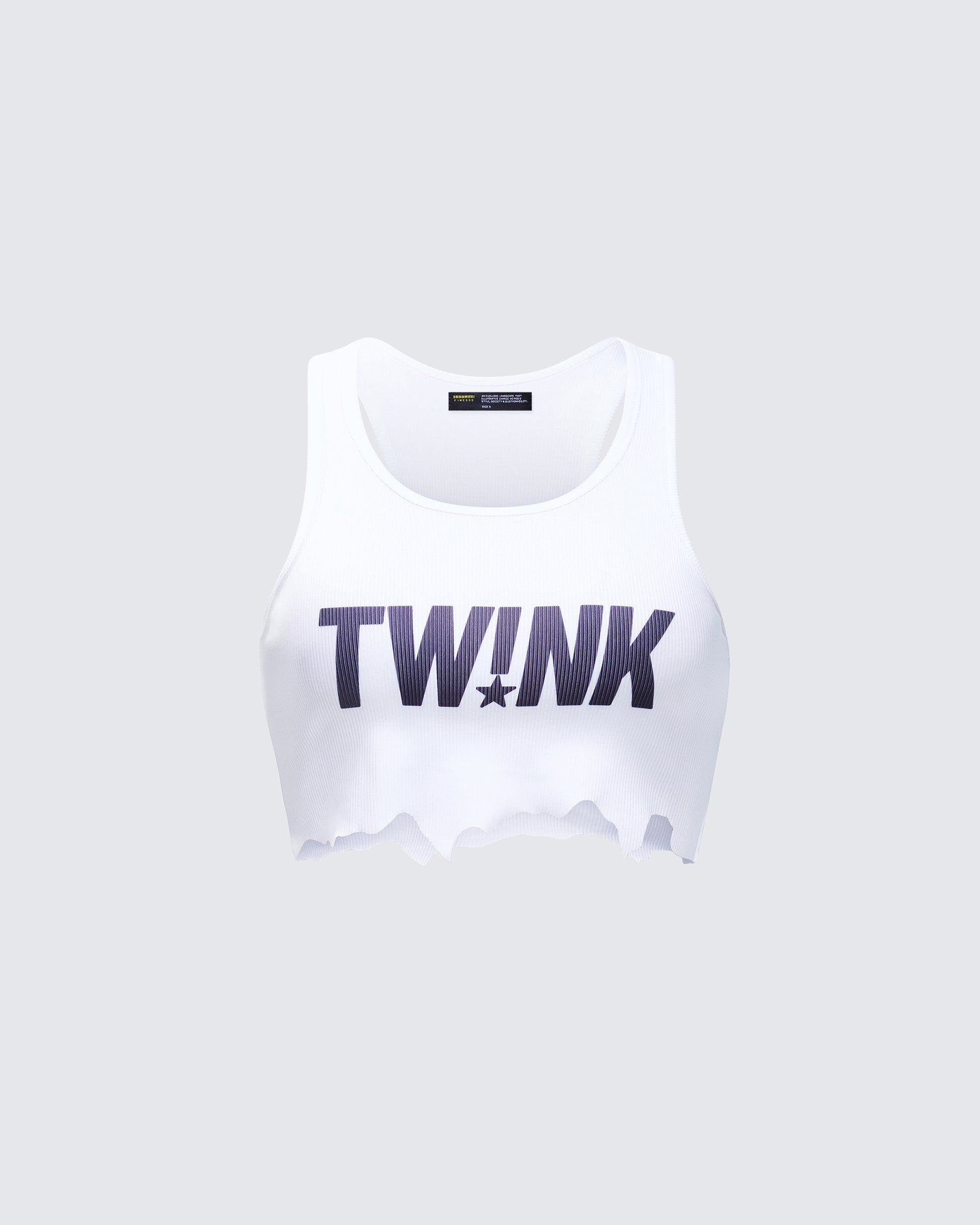 Maxine White Graphic Cut Off Tank product front