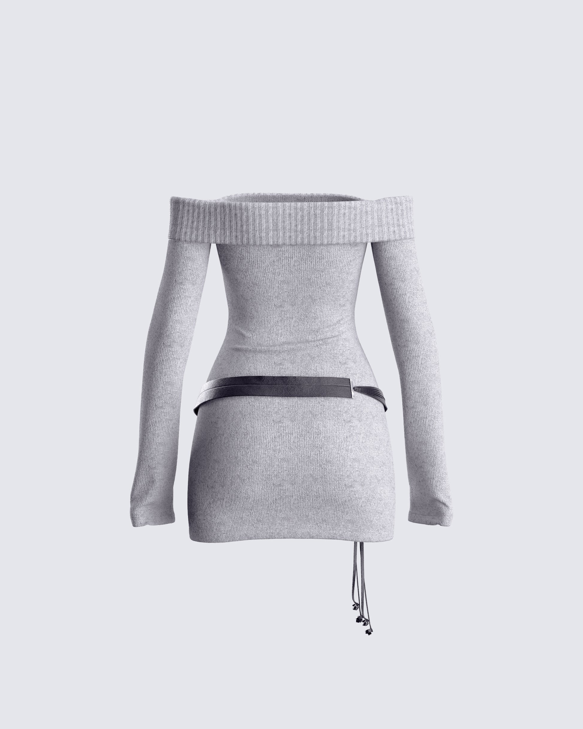 knitted dress set 2 Piece Sweater Dress Khaki Heather TjBoutique
