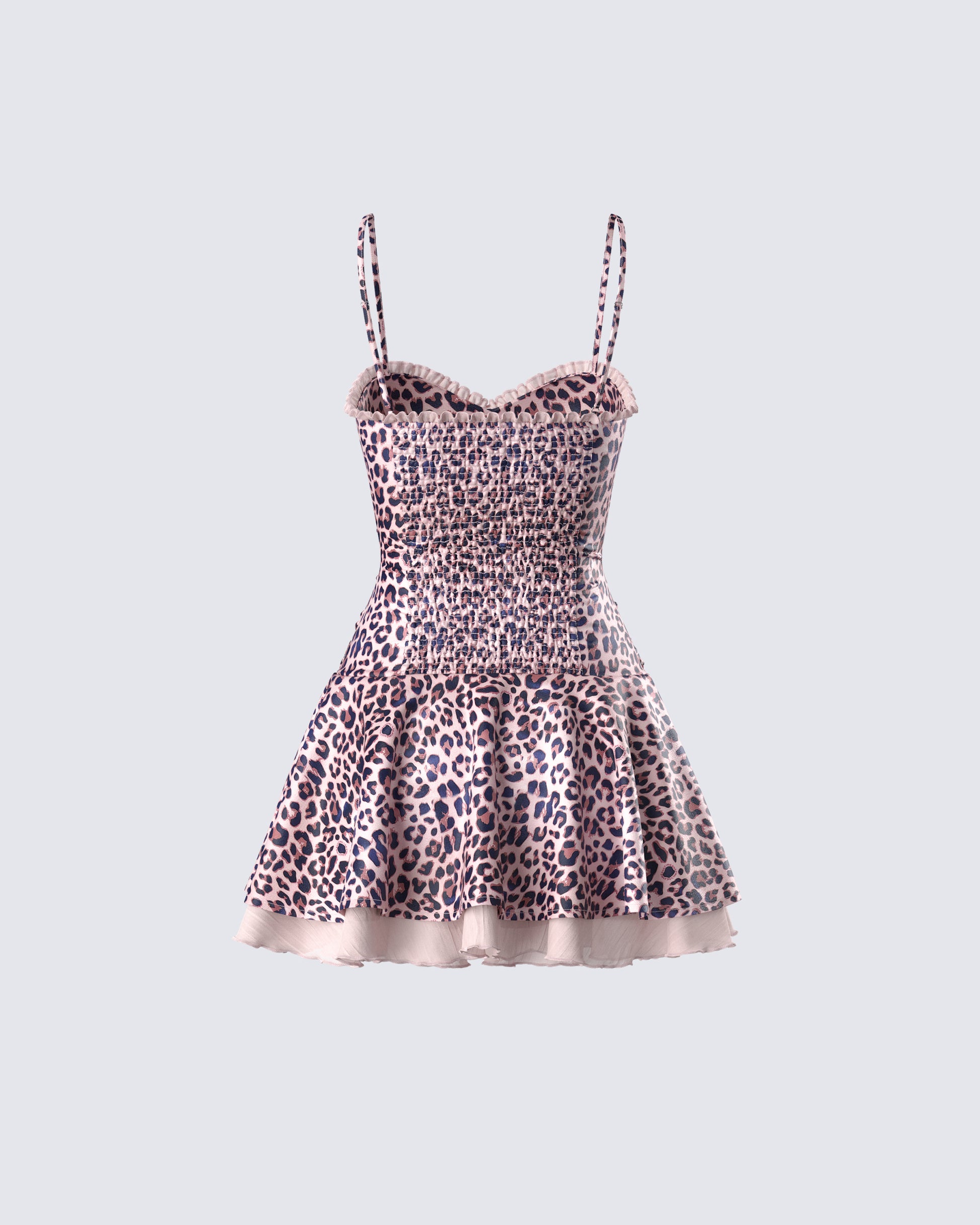 Leopard Print Mini Dress - Bustier Fit and Flare FINESSE Leopard Print Mini Dress - Bustier Fit and Flare FINESSE