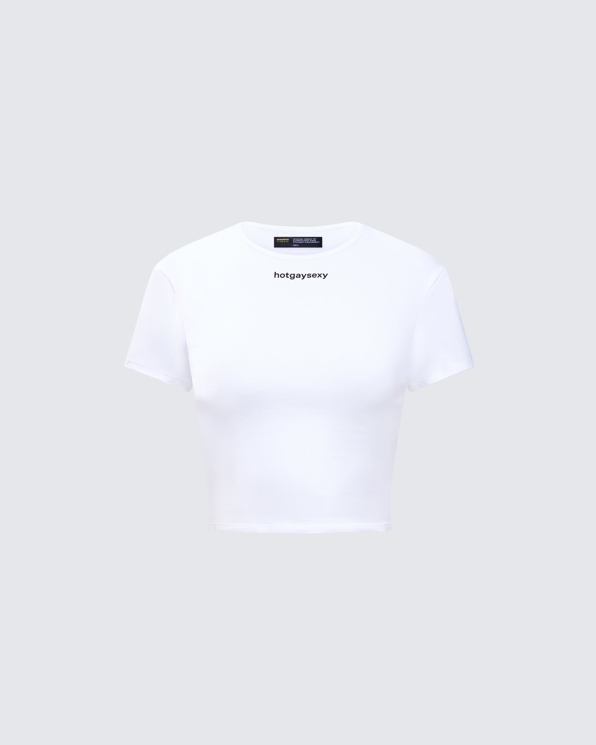 Swara White Slogan Baby Tee product front