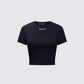 Swara Black Slogan Baby Tee product front