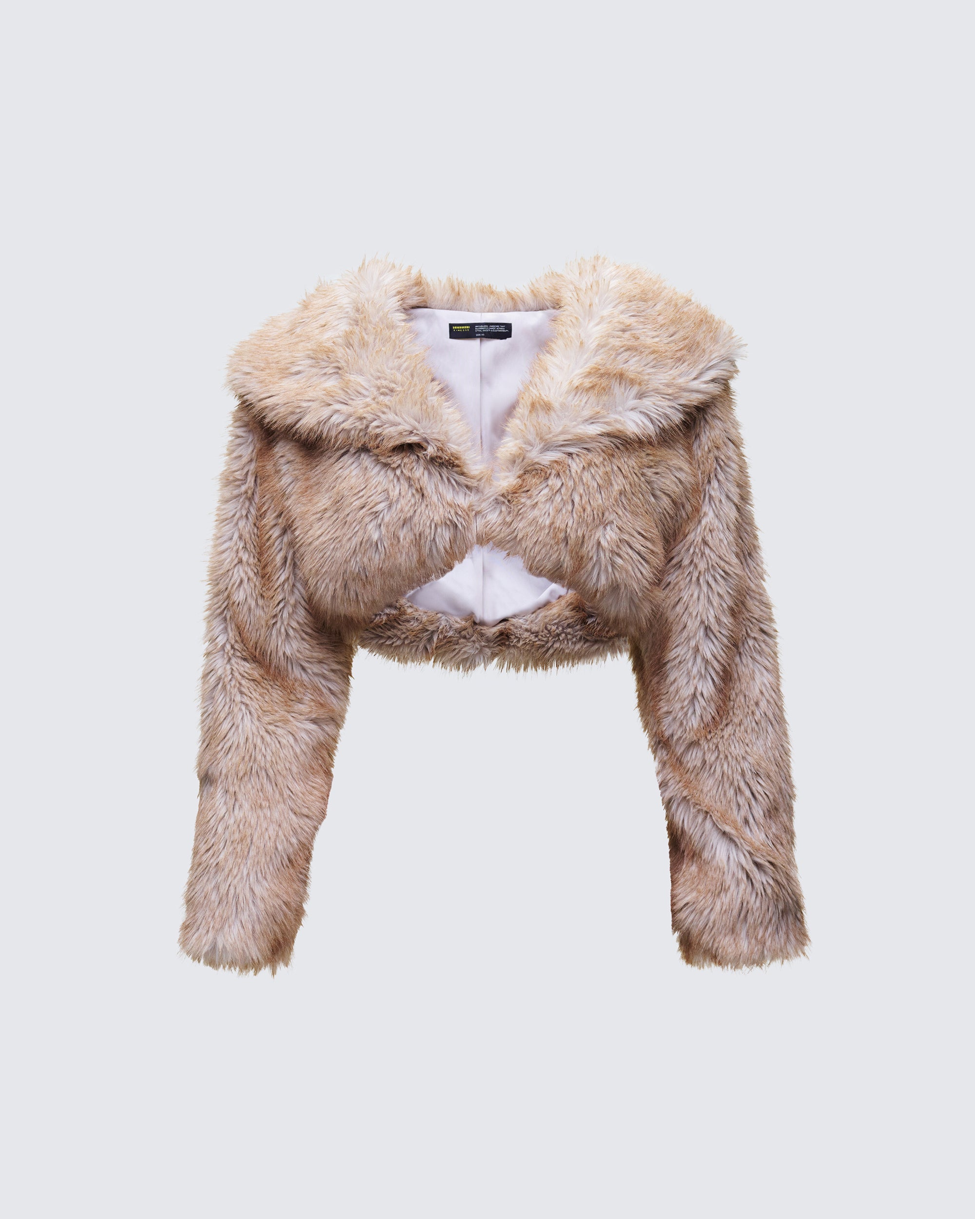 【SCULPTOR】Faux Fur Zip-Up Jacket Brown Faux Fur Zip-Up Jacket Brown – Sculptor