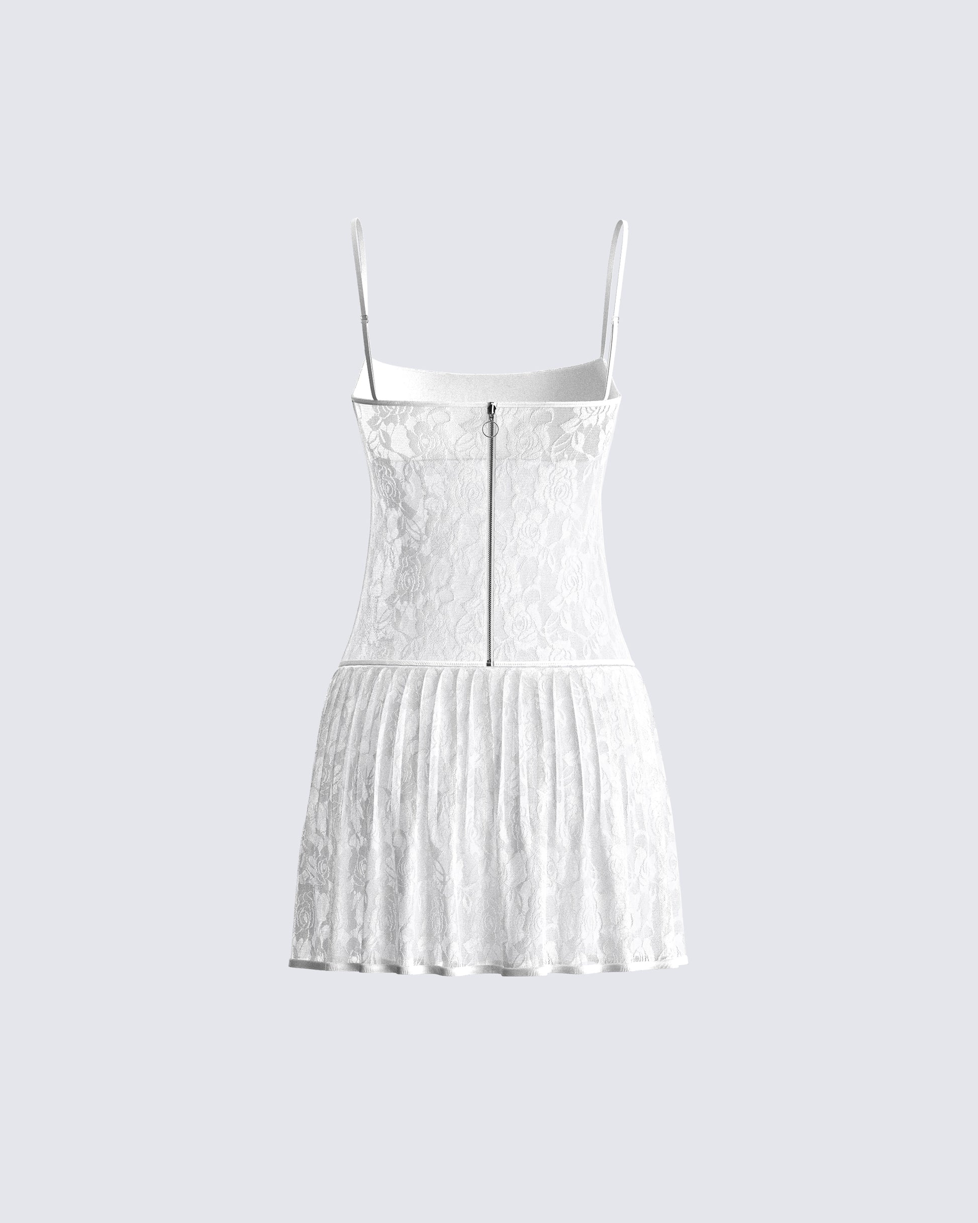 Suzette White Lace Mini Dress