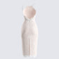 Tyra Ivory Lace Halter Midi Dress