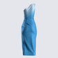 Liana Blue Ombre Rhinestone Dress