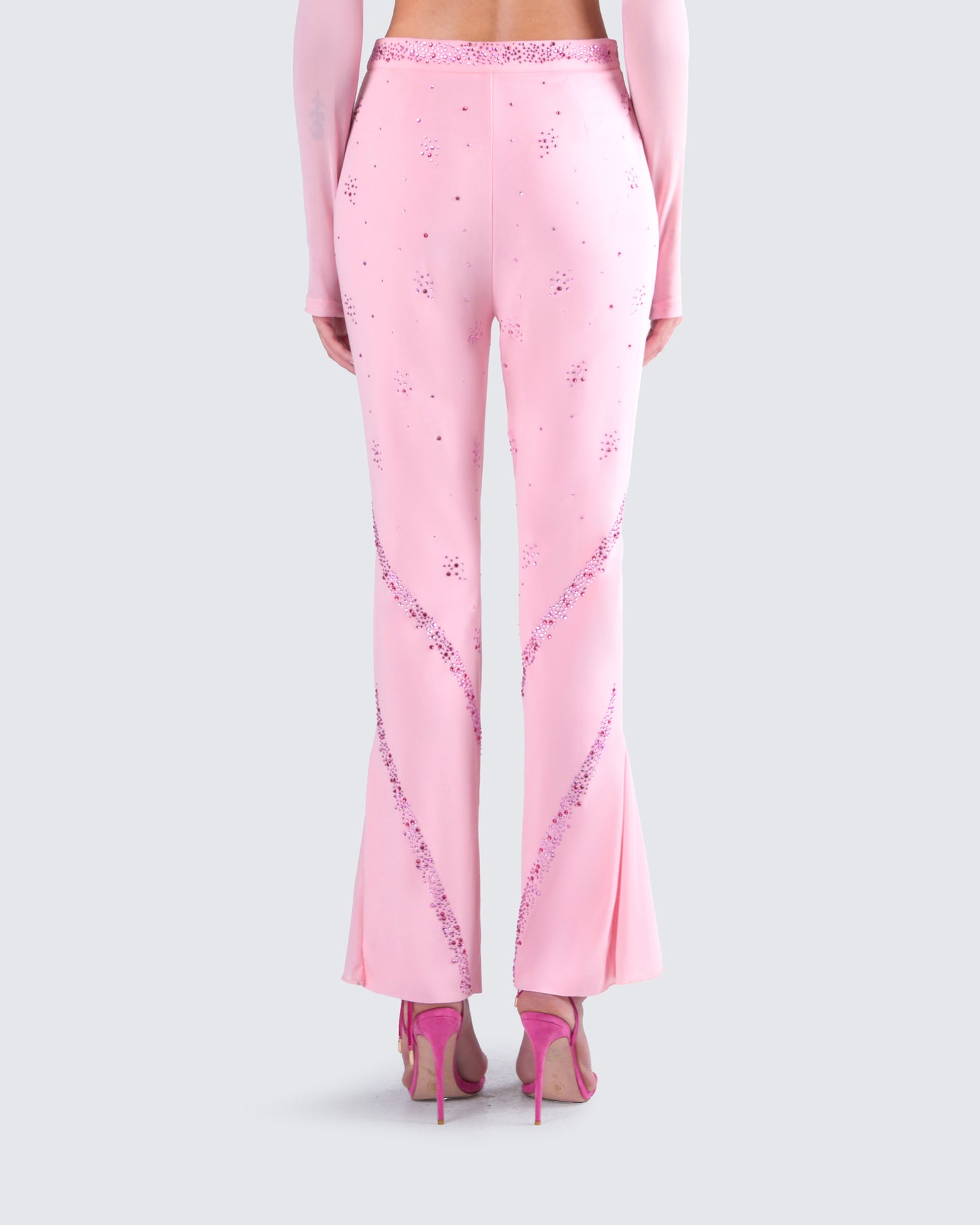 Eliana Pink Flared Pant – FINESSE