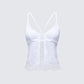 Delphina White Lace Mix Cami Top product front