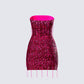 Darcie Pink Hand Beaded Sequin Mini Dress