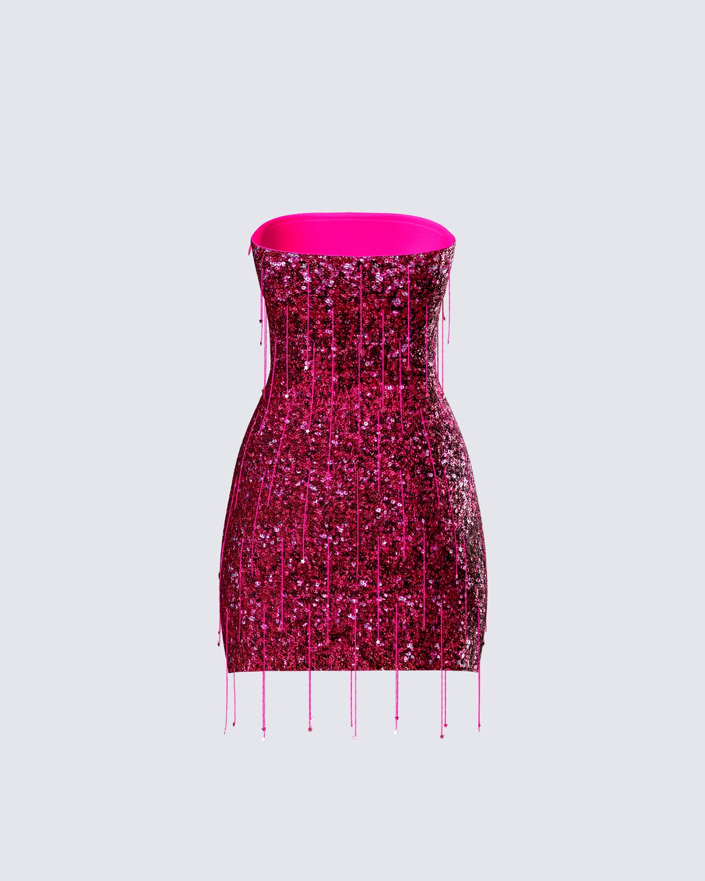 Pink Sequin Mini Dress - Strapless Corset Party FINESSE Pink Sequin Mini Dress - Strapless Corset Party FINESSE