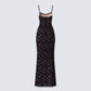 Nevaeh Black Lace Maxi Dress