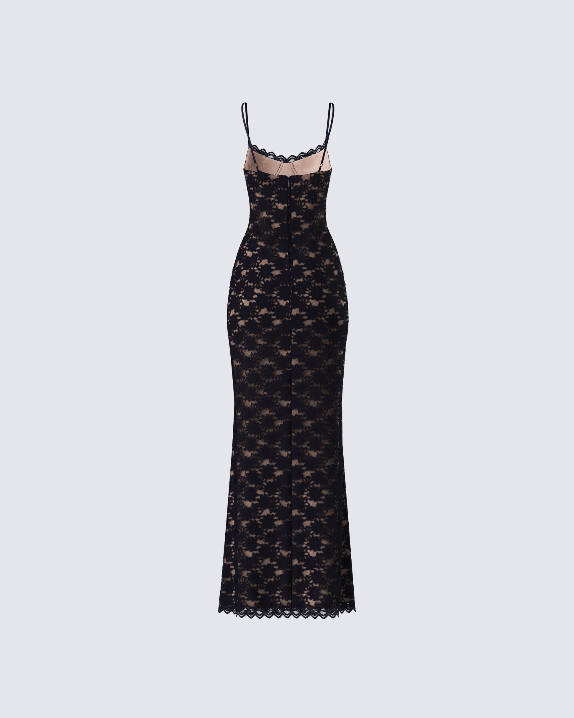 Black Lace Maxi Dress - Sheer Bodycon Formal Gown FINESSE Black Lace Maxi Dress - Sheer Bodycon Formal Gown FINESSE