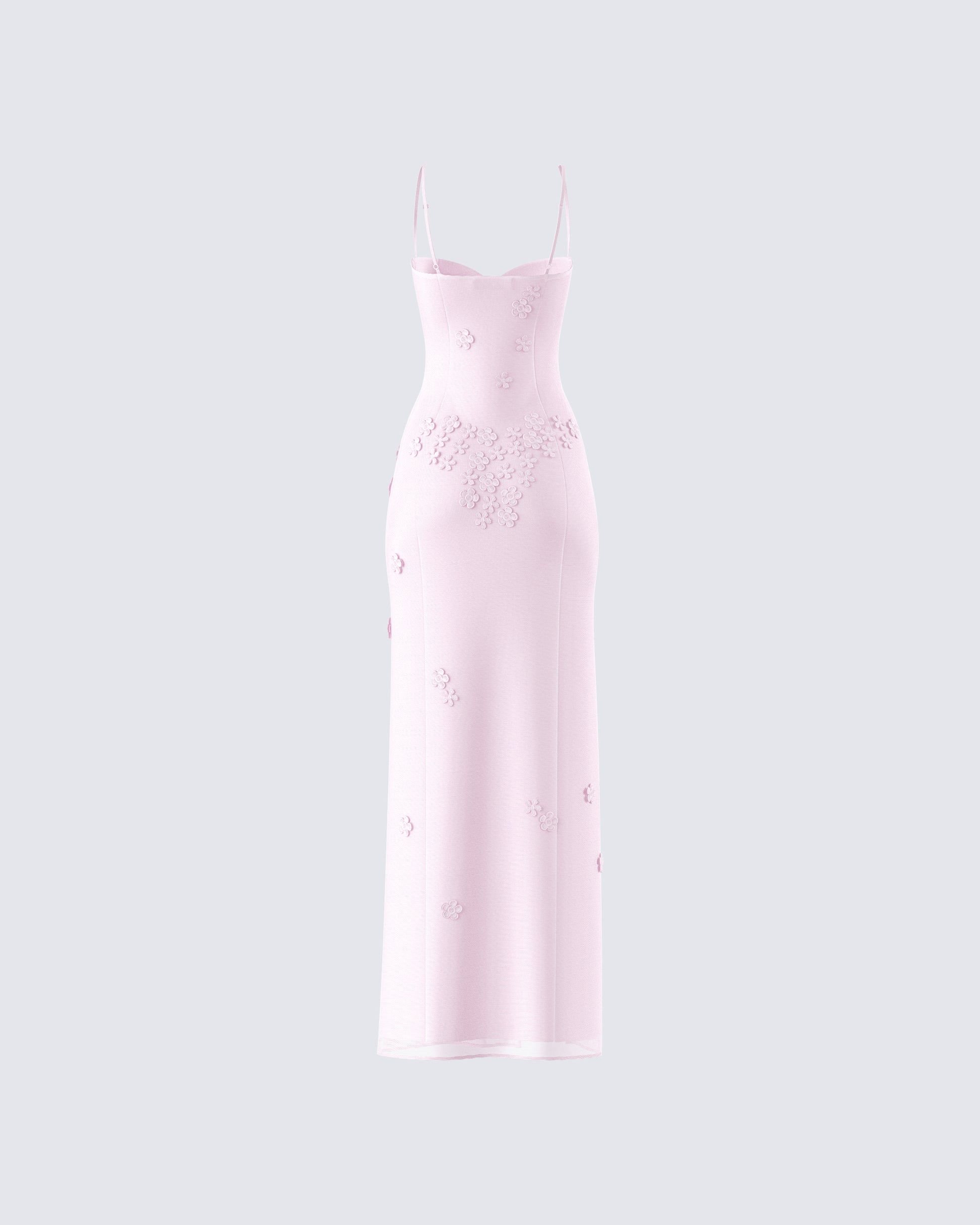 ethical pink maxi dress Pink Printed Deep Plunge Maxi Dress With Lace Trim