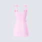 Aisling Pink Rosette Mini Dress