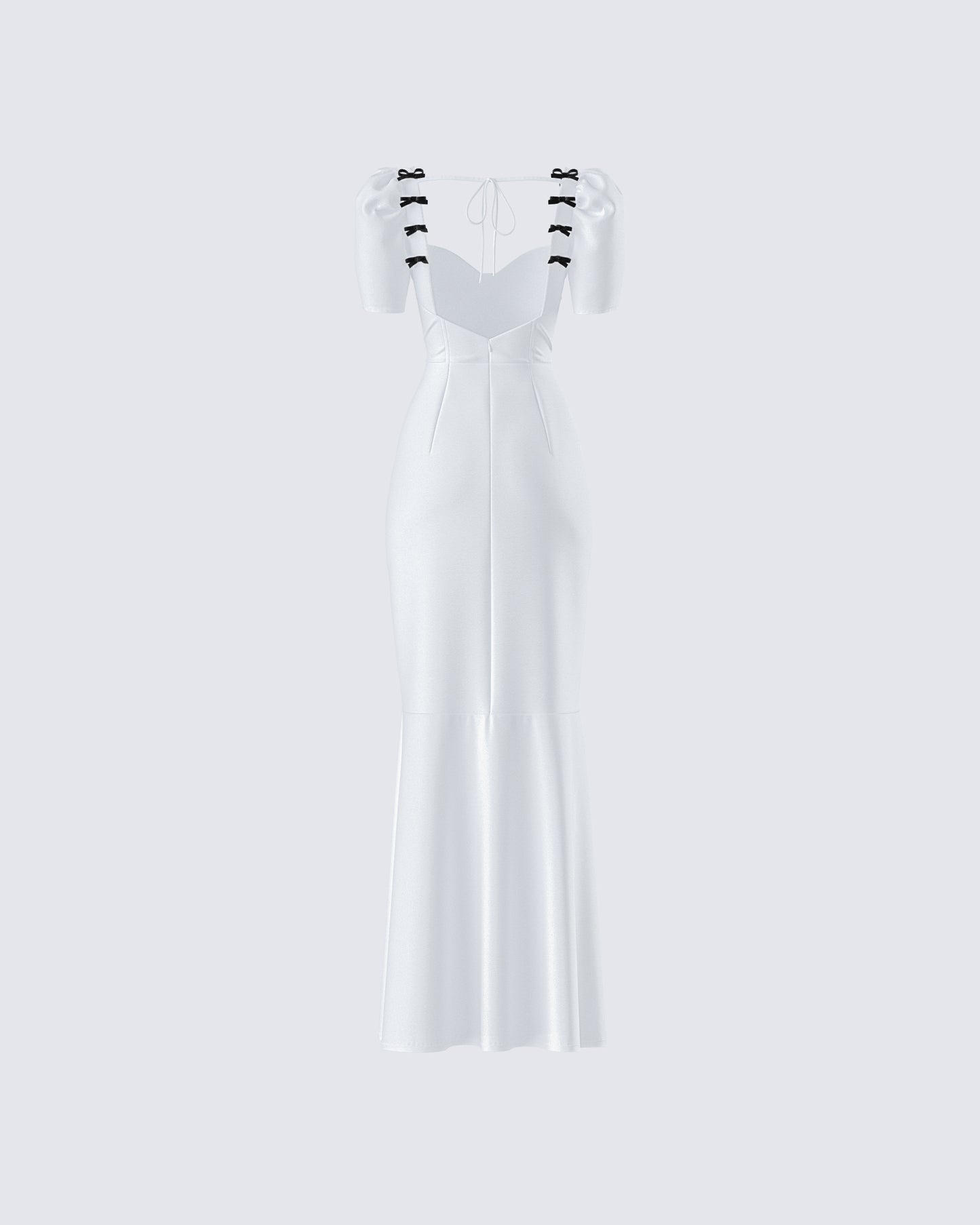 Sia White Puff Sleeve Maxi Dress