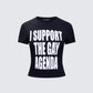 Drea Black Slogan Classic Tee product front